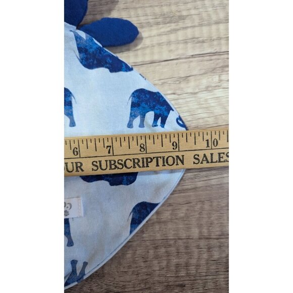 Sleep on It Blue Bear Elephants Security Blanket/Lovey 7" - Picture 6 of 7